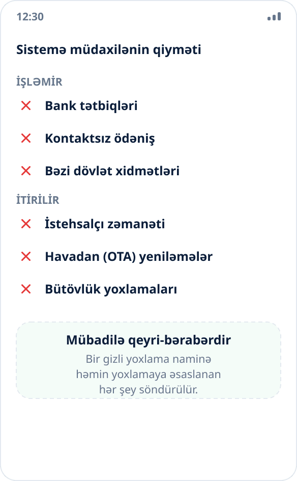 Yükləyicinin kilidi açılıb root alındıqdan sonra nə işləməz: banklar, ödəniş, dövlət xidmətləri, zəmanət və yeniləmələr