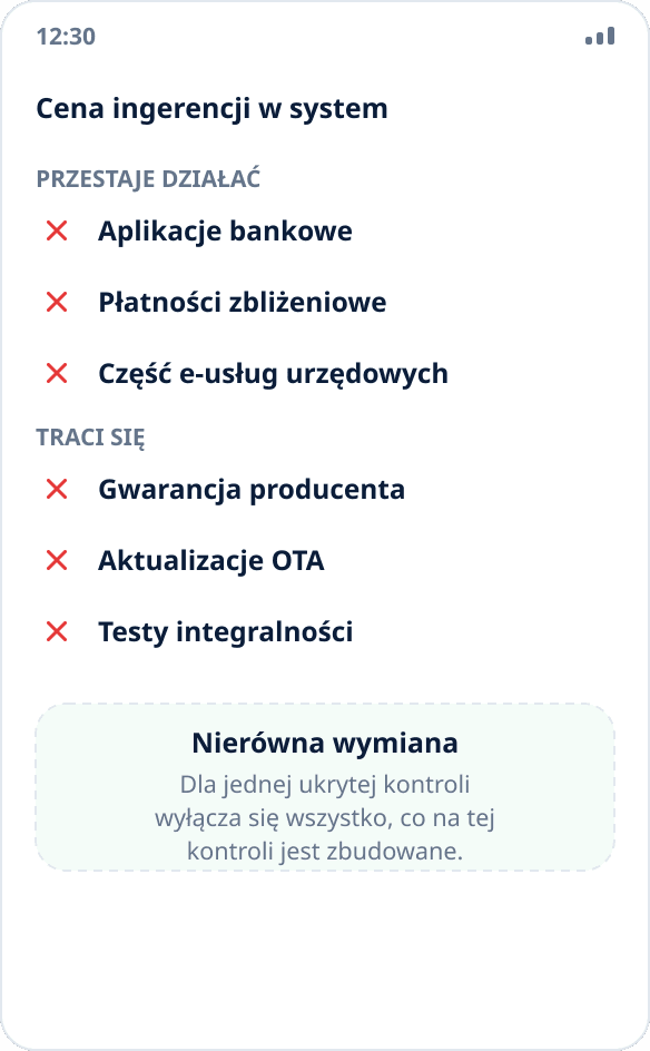 Co przestaje działać po odblokowaniu bootloadera i uzyskaniu root: banki, płatności, usługi urzędowe, gwarancja i aktualizacje