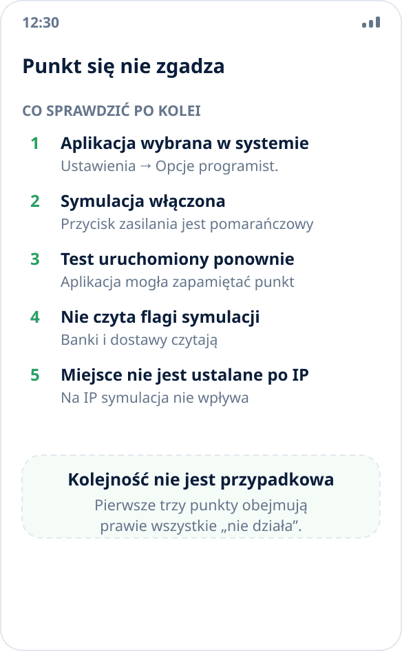 Aplikacja pokazuje prawdziwą lokalizację zamiast podmienionej: lista przyczyn do sprawdzenia