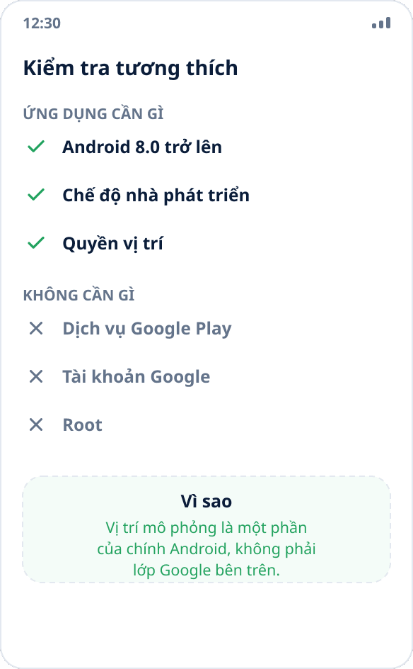 Cài Mock Location trên Huawei không có dịch vụ Google: ứng dụng hoạt động qua cơ chế có sẵn của Android