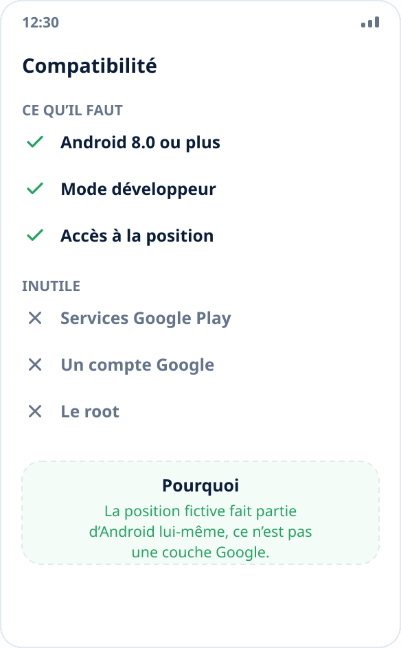 Installer Mock Location sur Huawei sans services Google : l’application passe par le mécanisme intégré d’Android