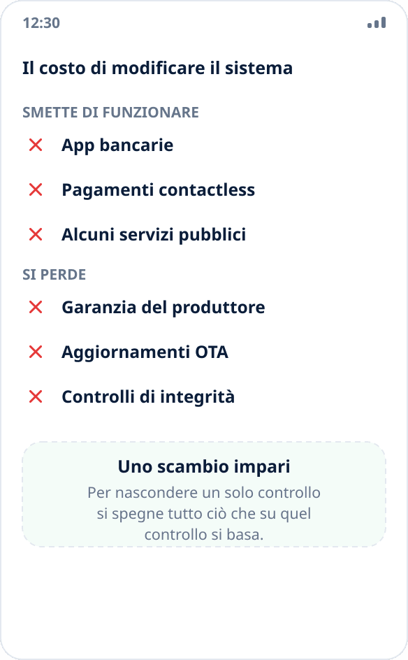 Cosa smette di funzionare dopo lo sblocco del bootloader e il root: banche, pagamenti, servizi pubblici, garanzia e aggiornamenti