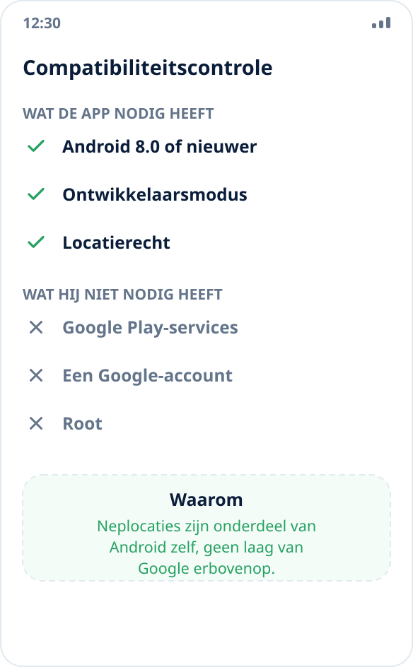 Mock Location installeren op Huawei zonder Google-diensten: de app werkt via het ingebouwde mechanisme van Android