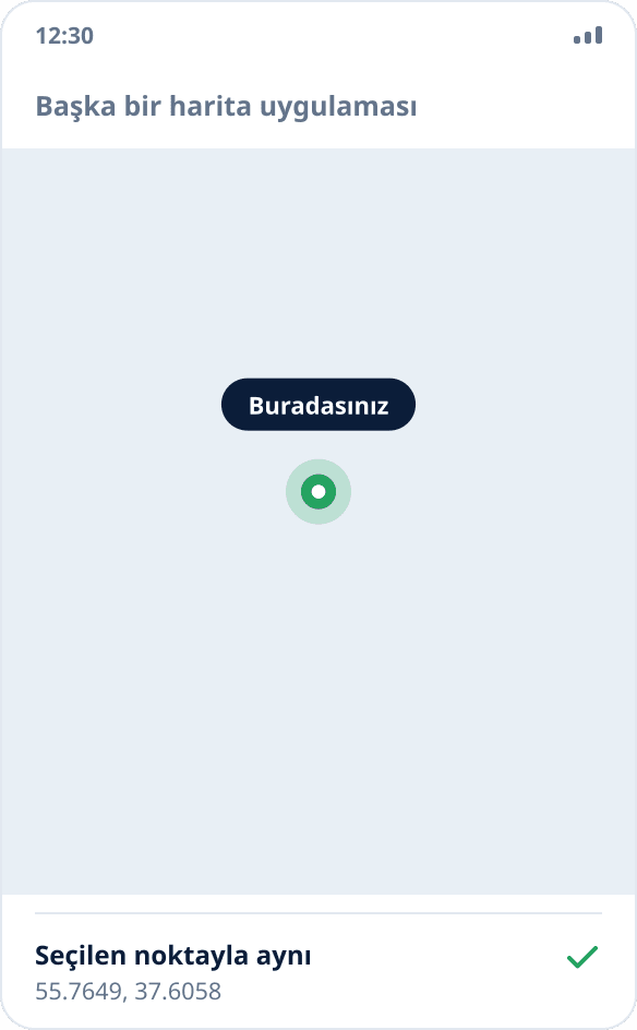 Başka bir harita uygulaması konumu sahte noktada gösteriyor — konum değiştirme çalışıyor